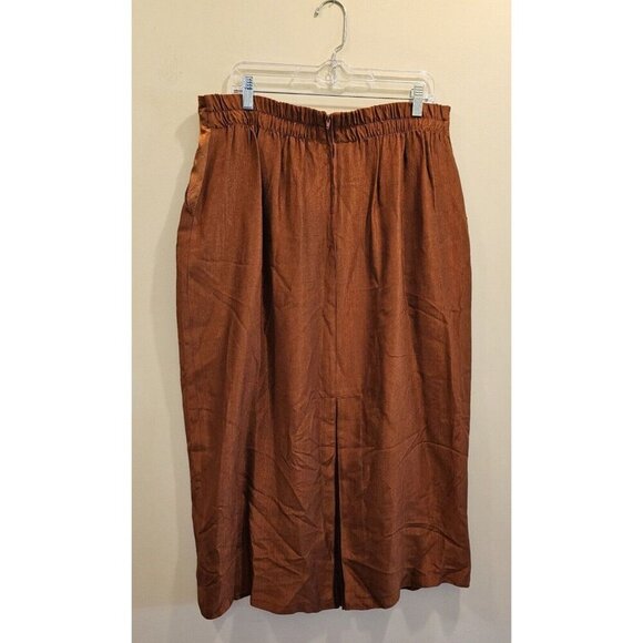 First Lady Jackie and Julian 3 Piece Set Duster, Skirt & Tank 2XL Burnt Orange - Picture 15 of 16